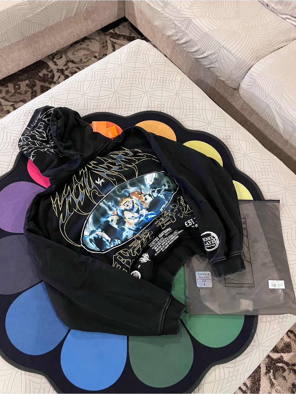YoungLA x demon slayer pullover hoodie in Large